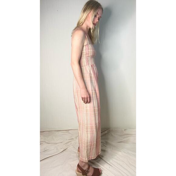 CHRISTY DAWN Avery Pink Plaid Smocked Bust Cotton Jumpsuit US XSMALL - Picture 4 of 13